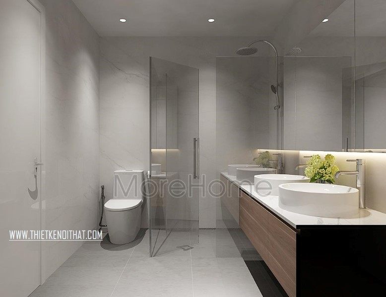 Thiết kế nội thất phòng tắm, nhà vệ sinh căn hộ chung cư Penthouse Imperia Garden